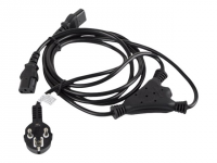 Kabel zasilający LANBERG 2x IEC C13 1.8m. CA-C13C-13CC-0018-BK 