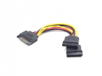 Kabel zasilający GEMBIRD SATA (wtyk) - 2 x SATA (gniazdo) 0.15m. CC-SATAM2F-01 