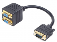 Adapter GEMBIRD VGA(M) - 2 x VGA(F) VGA (wtyk)- 2x VGA (gniazdo) CC-VGAX2-20CM 