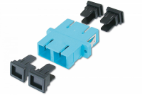 Adapter światłowodowy SC/SC, duplex, wielomodowy O M3, ceramiczna ferrula, błękitny 