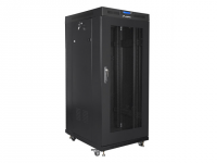 SZAFA INSTALACYJNA RACK STOJĄCA 19 27U 600X800 CZARNA DRZWI PERFOROWANE LCD LANBERG (FLAT PACK) 