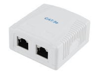 Gniazdo sieciowe CAT5E FTP 2 port 