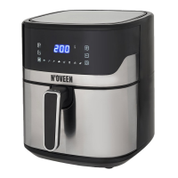 Frytownica beztłuszczowa NOVEEN AF550 NOVEENAF550 (6.5l /1600W /Czarno-srebrny ) 