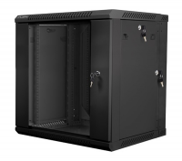 Szafa instalacyjna wisząca dwusekcyjna 19'' 12U 600X600mm czarna 