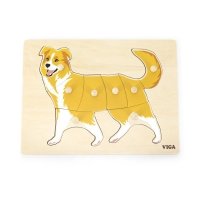Viga 44611 Puzzle na podkładce z uchwytami - Pies 