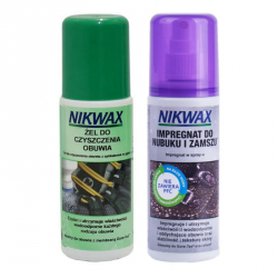 Zestaw do obuwia Nikwax Footwear Cleanning Gel + Nubuk i welur spray-on 2*125 ml