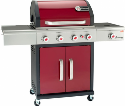 Landmann Triton 4.1 PTS czerwony (12961) Grill ogrodowy gazowy 15 kW 65 cm x 44 cm