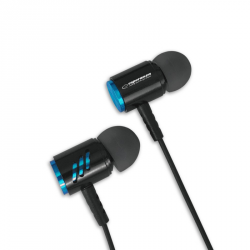 Słuchawki z mikrofonem Douszne ESPERANZA EH207KB (1.2m /3.5 mm minijack wtyk/Czarno-niebieski)