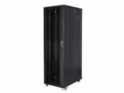 Szafa jednosekcyjna, zamykana na zamek Lanberg FF01-8042-12B (42U; 19''; 2050mm / 800mm / 1000 mm; stojąca; Pełne, Szk