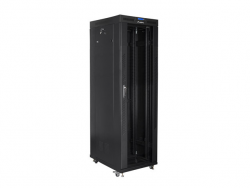 SZAFA INSTALACYJNA RACK STOJĄCA 19 42U 800X800 CZARNA DRZWI SZKLANE LCD LANBERG (FLAT PACK)