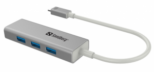 Adapter SANDBERG USB Typ C - 3 x USB 3.0 136-03 USB Typ C - 3 x USB 3.0
