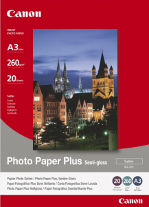 Papier CANON Photo Paper Plus Semi-gloss 260g SG-201 A3 1686B026