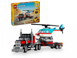LEGO 31146 Creator 3w1 - Ciężarówka z platformą i helikopterem