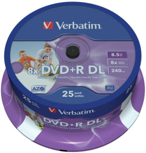 DVD+R DL VERBATIM 8.5 GB 8x Cake 25  szt.