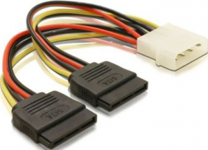 Kabel DELOCK Sata Molex-2xSata 10cm 60102