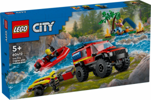 LEGO® 60412 City - Terenowy wóz strażacki z łodzią ratunkową