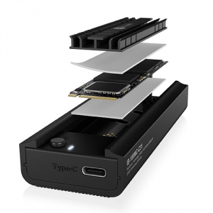 ICY BOX IB-180MC-C31 Czarny USB-C