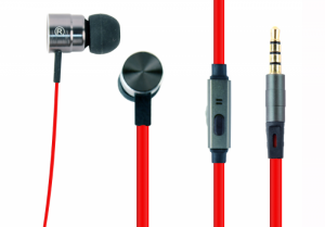Słuchawki douszne z mikrofonem GEMBIRD London MHS-EP-LHR (1.2m /3.5 mm wtyk/Czerwono-czarny)