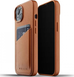Mujjo Full Leather Wallet Case - etui skórzane do iPhone 13 (brązowe)