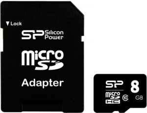 Karta pamięci SILICON POWER microSDHC 8 GB Adapter SD