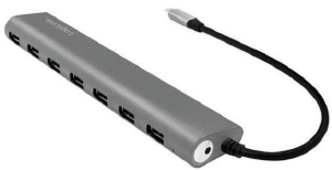Hub USB-C 3.1 7-portów aluminiowa obudowa