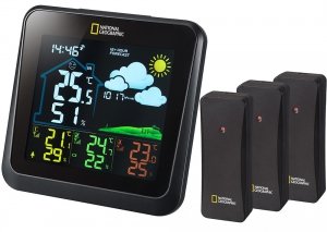 Kolorowa stacja meteorologiczna Bresser National Geographic VA z 3 czujnikami zewnętrznymi