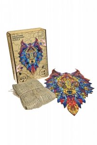 EKOLOGICZNE DREWNIANE PUZZLE TAJEMNICZY WILK 140 zabaweczka