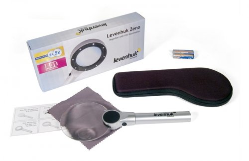 Lupa Levenhuk Zeno 400 z podświetleniem LED, 2/4x, 88/21 mm, metalowa
