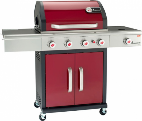 Landmann Triton 4.1 PTS czerwony (12961) Grill ogrodowy gazowy 15 kW 65 cm x 44 cm