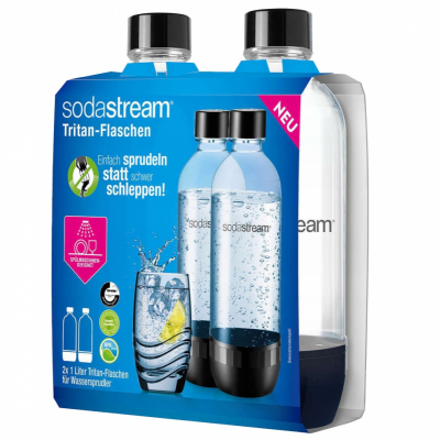SodaStream zestaw butelek  PET Bottle Duo Pack 2 sztuki * 1L kolor czarny