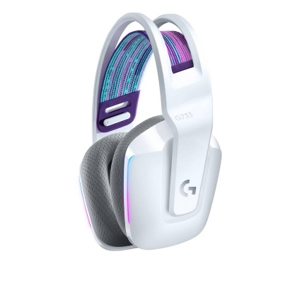Słuchawki bezprzewodowe LOGITECH G733 Lightspeed Biały (Biały)