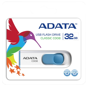 Pendrive A-DATA C008 (32 GB /USB 2.0 /Biało-niebieski )