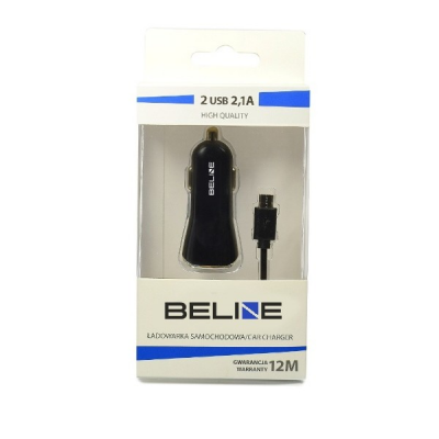 Ładowarka BELINE 2x USB 2.0 Czarny Beli0004
