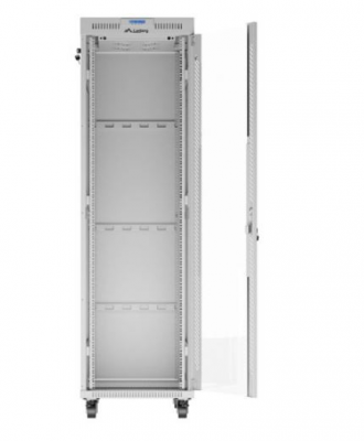 SZAFA INSTALACYJNA RACK STOJĄCA 19&quot; 42U 600X800 SZARA DRZWI SZKLANE LCD LANBERG (FLAT PACK) V2