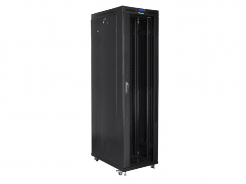 SZAFA INSTALACYJNA RACK STOJĄCA 19&quot; 47U 800X1000 CZARNA DRZWI SZKLANE LCD LANBERG (FLAT PACK)