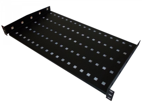 Półka stała 19&quot; 1U głęb. 250mm 2 punkty mocowania Czarna