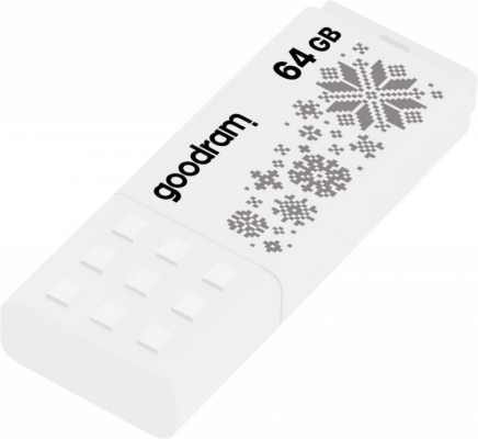 Pendrive GOODRAM UME2 Winter (64 GB /USB 2.0 /Biały z wzorem )