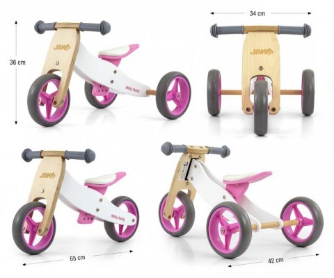 Milly Mally Pojazd Jake Classic Pink