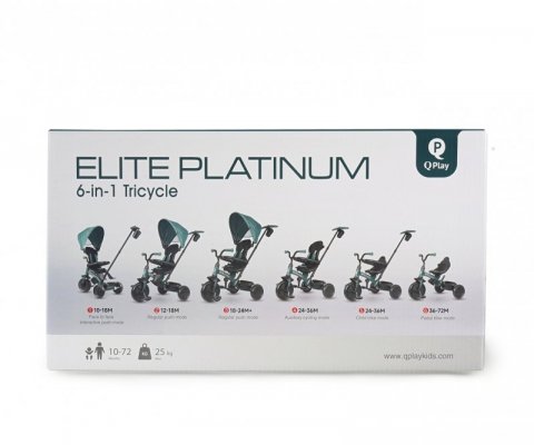 Qplay Rowerek Trójkołowy Elite Platinum Green