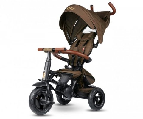 Qplay Rowerek Trójkołowy Rito Deluxe Rubber Brown