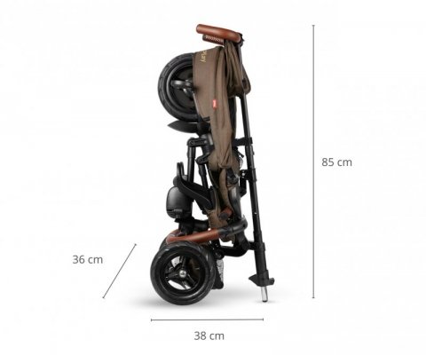 Qplay Rowerek Trójkołowy Rito Deluxe Rubber Brown