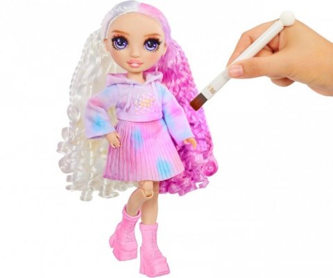 MGA 507581  Rainbow High Watercolor And Create Lalka Do Malowania Z Fioletowymi Oczami