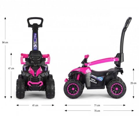 Milly Mally Pojazd z rączką Wild Pink
