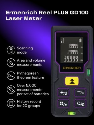 Miernik laserowy Ermenrich Reel PLUS GD100