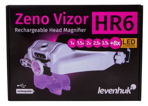 Lupa nagłowna Levenhuk Zeno Vizor HR6 z akumulatorem