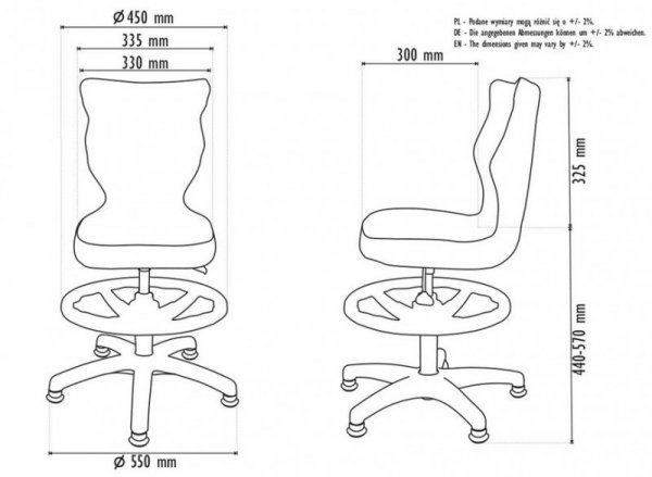 Krzesło Petit Visto 01 Rozmiar 3 Wk+P Wzrost 119-142 #R1