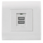 GNIAZDO 2XUSB-A 5V/2.1 PODT WH 
