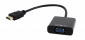 GEMBIRD HDMI - VGA + Audio Czarny HDMI (wyjście) - VGA (wejście) + Audio A-HDMI-VGA-03 