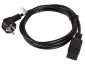 Kabel zasilający LANBERG Wtyczka typ C/F (Schuko) 1.8m. CA-C19C-10CC-0018-BK 