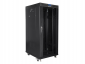 SZAFA INSTALACYJNA RACK STOJĄCA 19 27U 600X800 CZARNA DRZWI SZKLANE LCD LANBERG (FLAT PACK) 